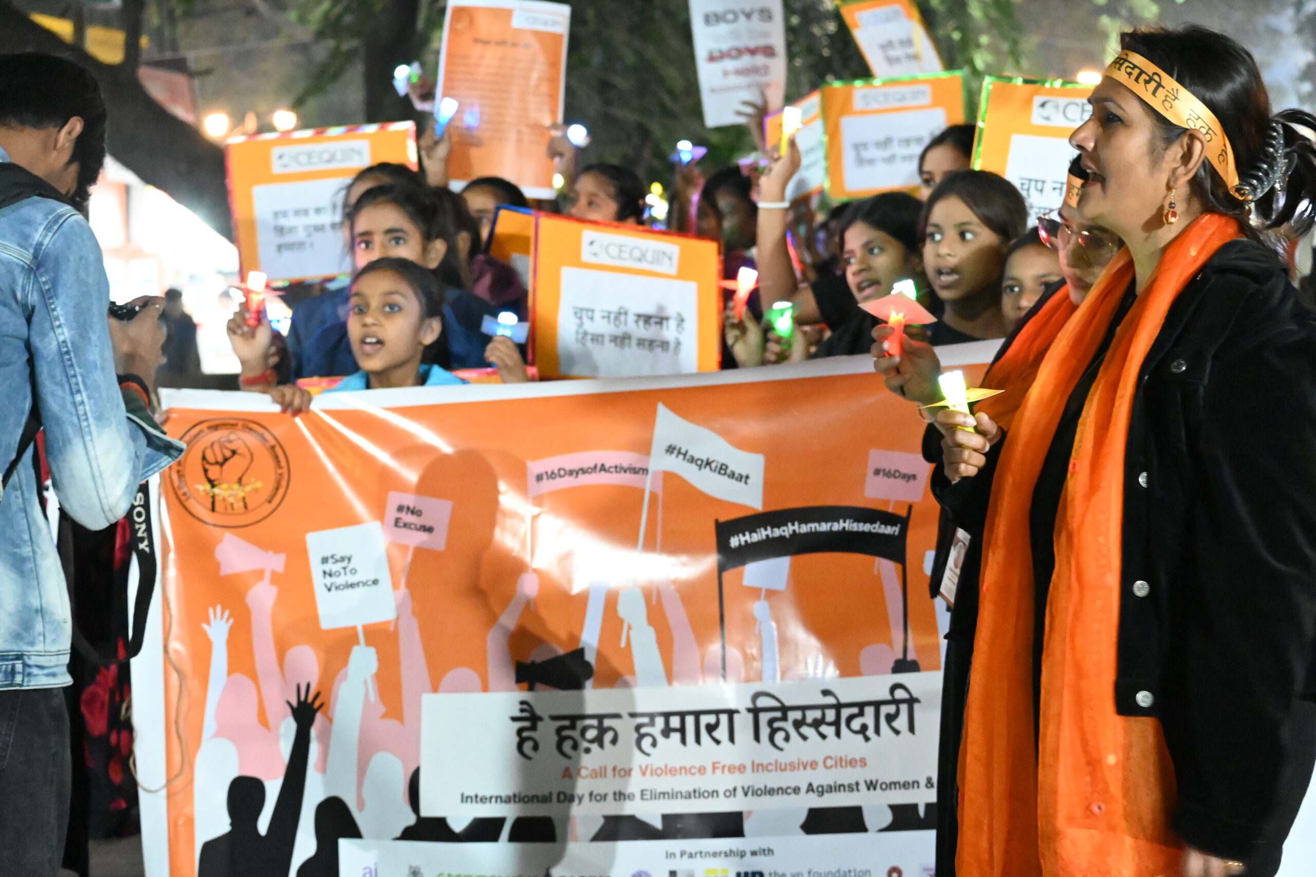 CEQUIN के नेतृत्व में दिल्ली में महिलाओं के खिलाफ हिंसा रोकने और समावेशी शहर बनाने का अभियान